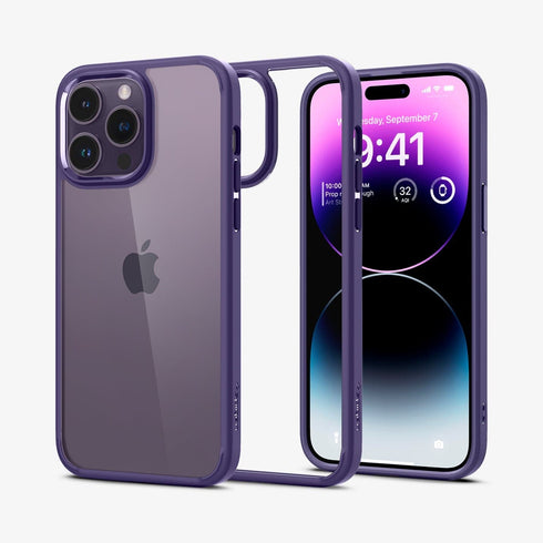 ACS04816 - iPhone 14 Pro Max Case Ultra Hybrid in crystal clear showing the back